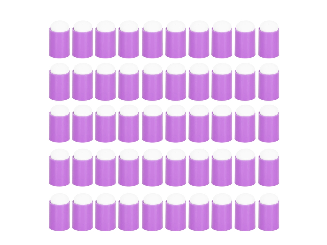 50 Esponjas De Borrão Para Tinta Moles Flexíveis Leves Para Unhas Casa Salão De Beleza Roxo