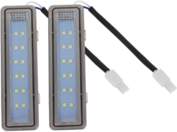 Conjunto De 2 Luzes Led Retangulares Para Coifas De Cozinha, Iluminação Integrada De Baixo Perfil.