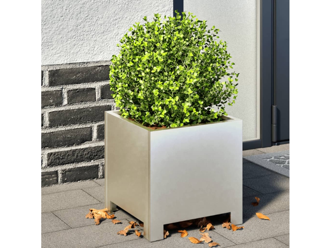Vidaxl Vaso/floreira De Jardim 2 Pcs 30x30x30 Cm Aço Inoxidável
