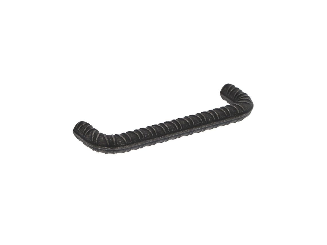 Puxador para Móveis HARDWAREXCHANGE em Zamac com 96mm de distância central, ferro preto vintage, conjunto de 6