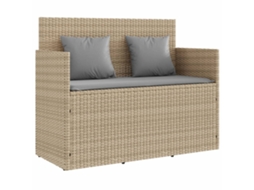 Garden Bench, Garden Benches Vidaxl Bege Rattan / Vime (n/a)