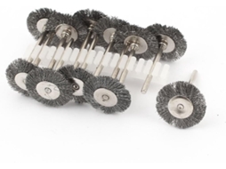 Conjunto de 10 Escovas Rotativas Aço Inoxidável com Haste 1/8 Polegada e Cerdas 0,9 Polegadas CHABERLU