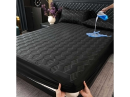 Capa Protetora De Colchão Impermeável,200x220cm, Adequada Para Colchões Com Altura Entre 5,1 E 30,5 Cm Preto Hexinyigjly