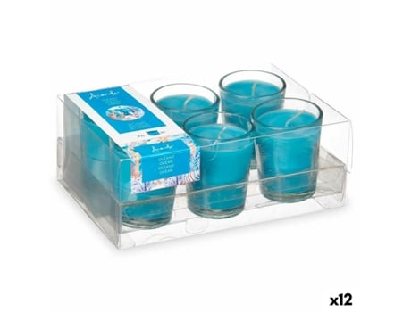 Conjunto de Velas Perfumadas 16 x 6,5 x 11 cm (12 Unidades) Copo Oceano