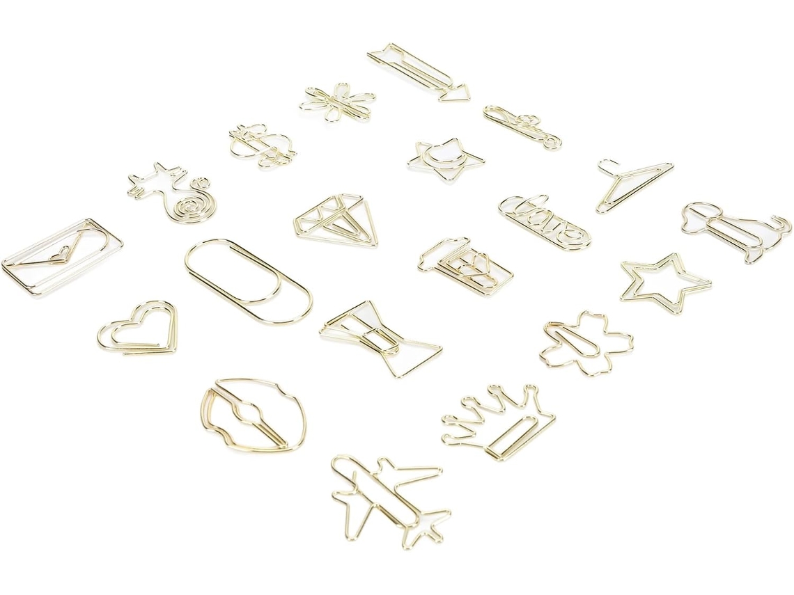 Clipes Decorativos De Metal Para Scrapbook, 100 Unidades Com Formatos Especiais Para Evitar Que O Papel Escorregue