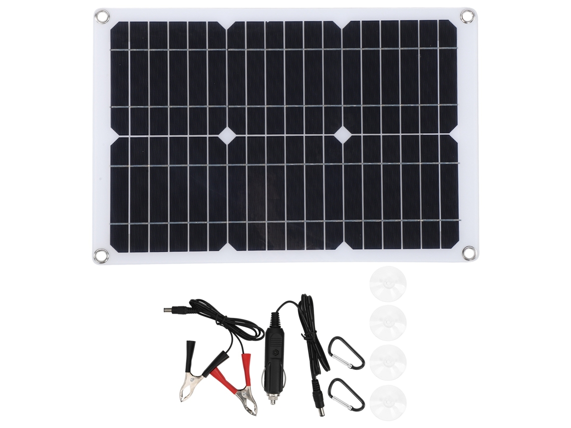 Carregador Solar Veicular BRILVIBERA, 20 W, painel monocristalino, 18 V