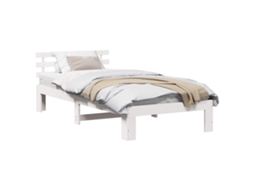 Estrutura da Cama Branco 75x190 cm Madeira de Pinheiro Sólida MAISON EXCLUSIVE