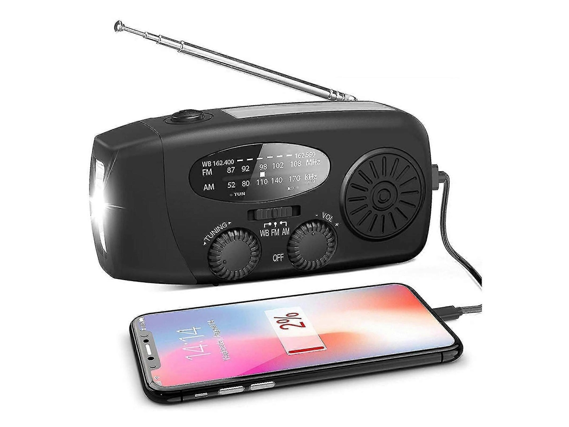 Rádio Movido A Energia Solar Com Manivela, Lanterna E Bateria De 2000mah Olysi Shop