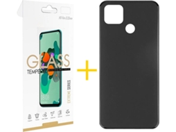 Kit Capa e Película Xiaomi Redmi 9C SKYHE Liso (Preto)