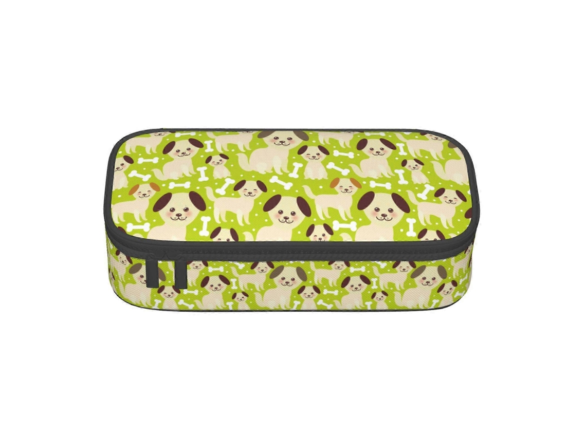 Estojo Fofo Com Estampa De Cachorro Labrador, Bolsa Para Lápis De Grande Capacidade, Pequena Bolsa De Cosméticos Para Mulheres E Homens Slowmoose