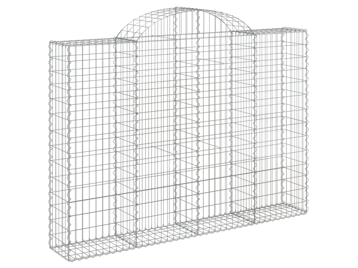 Gabion Basket, Gabion Baskets Vidaxl Prateado Ferro (200 X 30 X 140/160 Cm)