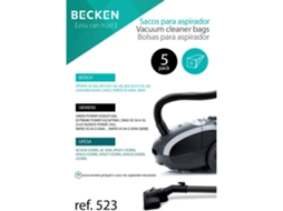 Sacos de Aspirador BECKEN REFª523 (Outlet Caixa Aberta - 5 unidades)