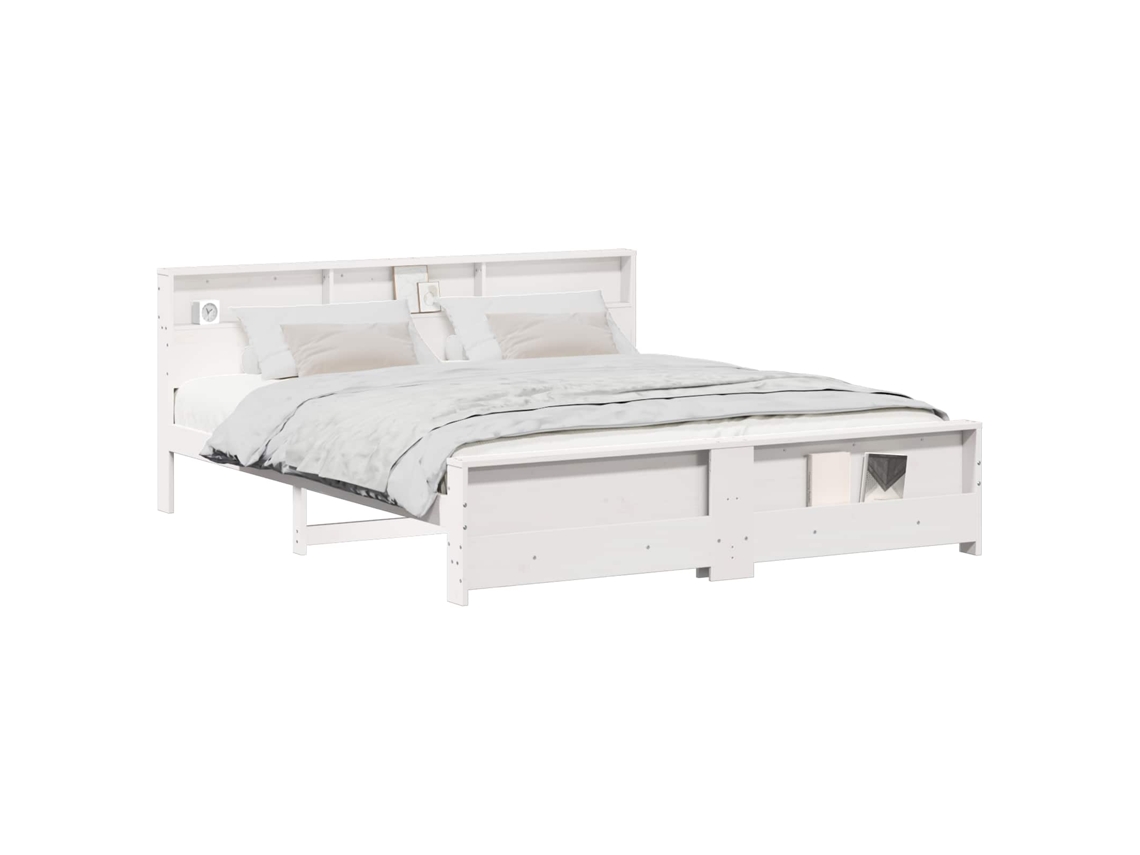 Estrutura da Cama Branco em Madeira Processada 180x200 cm MAISON EXCLUSIVE