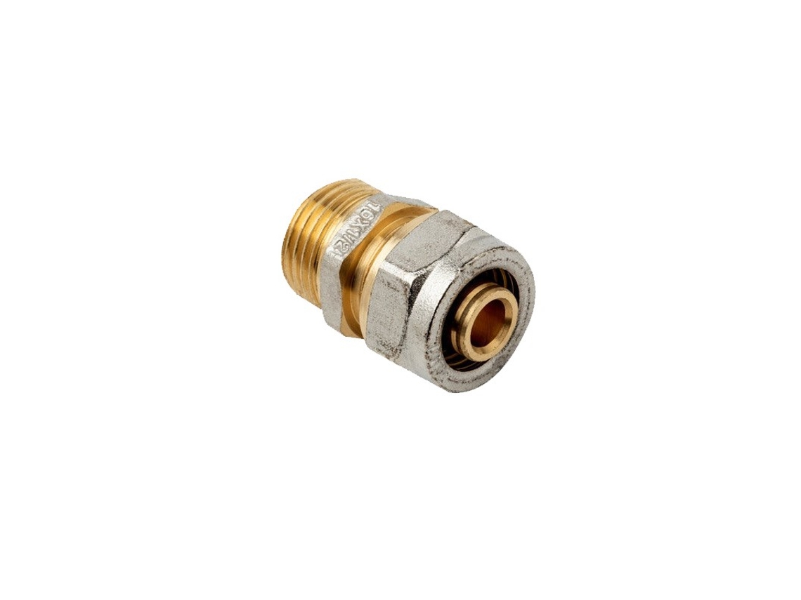 Conexão macho 3/4 para tubo de compressão multicamadas de 25 mm, sem necessidade de máquina de crimpagem, cinza Suinga