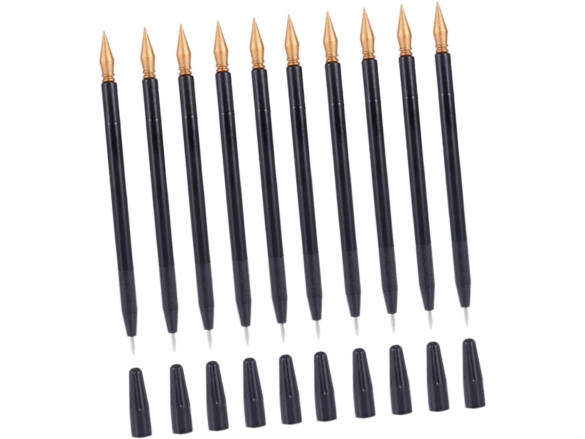 Canetas Multifuncionais Para Raspar, Para Meninos E Meninas, 10 Unidades, Pretas, Canetas Stylus Duplas.