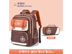 Mochila Infantil Nova De 2026 - Leve, Com Grande Capacidade, Ideal Para Estudantes.estojo Pequeno Marrom + Estojo Para Lápis