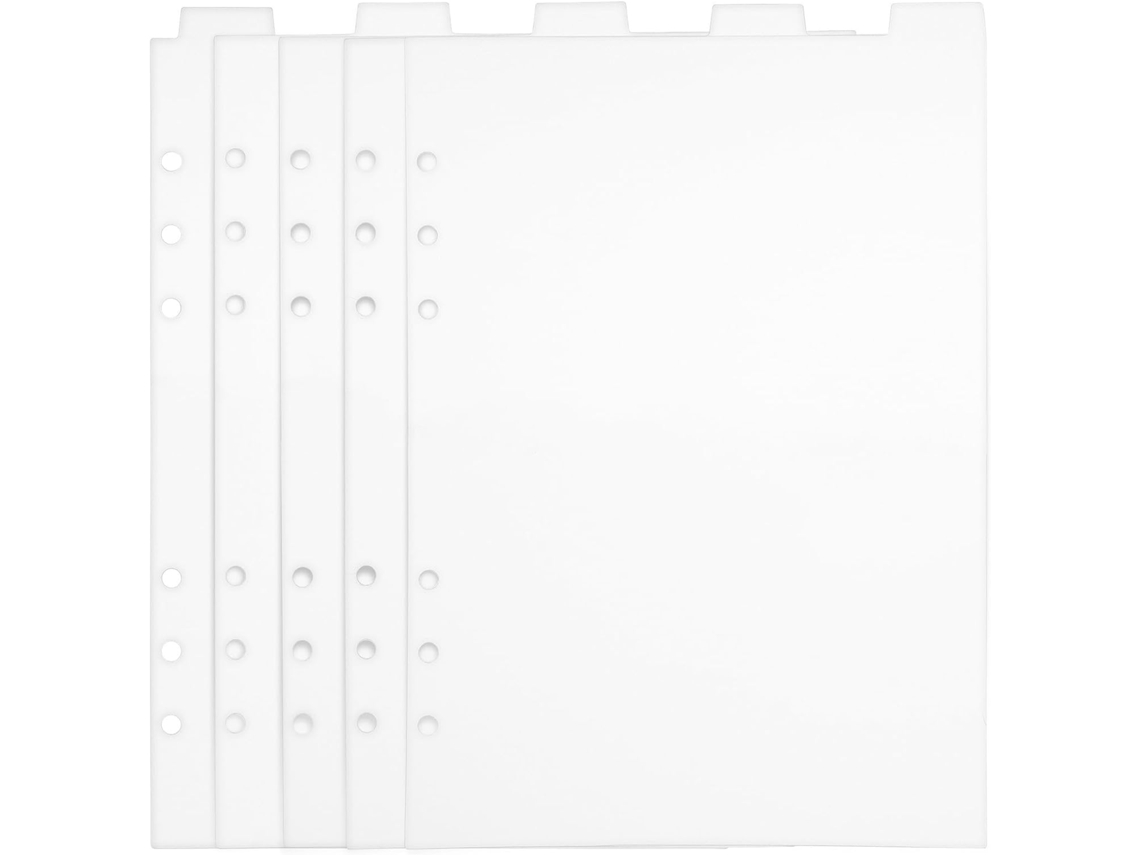 Divisórias Com Abas Lalafina Para Cadernos De Folhas Soltas A5, Divisórias Removíveis Em Pvc, 6 Furos, Perfeitas Para