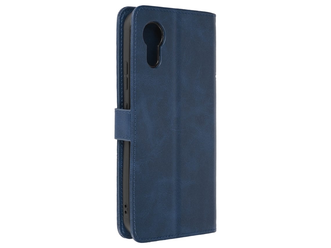 Capa De Aba Para Galaxy Xcover 7 Pesponto Superior Com Alça De Mão Azul Escuro Ushion