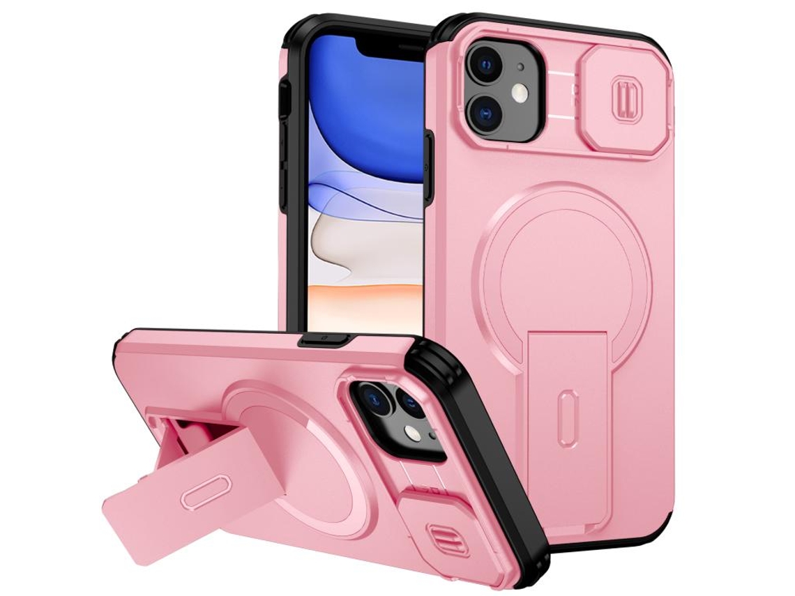 Capa Com Suporte Magsafe Para Iphone 11 - Abertura Deslizante Com Proteção De Câmara