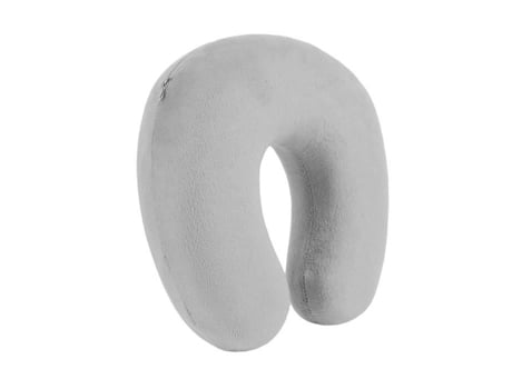 Almofada de viagem viscoelástica - JET LAG - Cinza - Capa removível