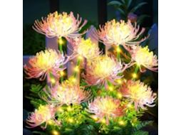 Lâmpadas Solares De Jardim 4 Peças,flores Solares Decorativas,ip65 Impermeáveis Para Exterior,iluminação Solar Para Jardim/caminhos/terraço Btforus