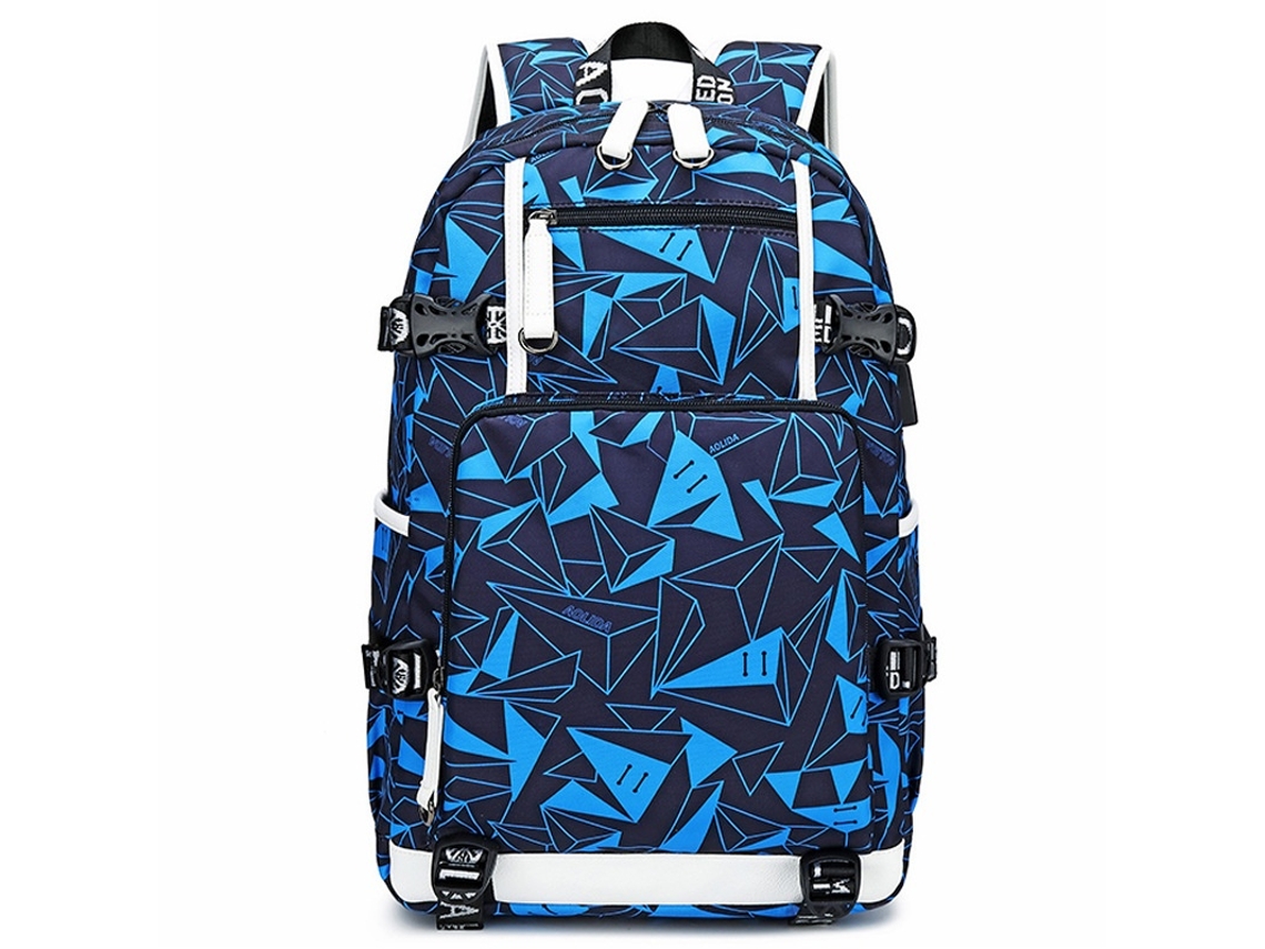 Mochila Casual Leve De 16 Polegadas Para Uso Diário, Azul Tressino