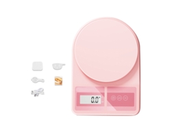 Balança de Alta Precisão AQUAFORGE Rosa para Uso Doméstico, Dietas, Café