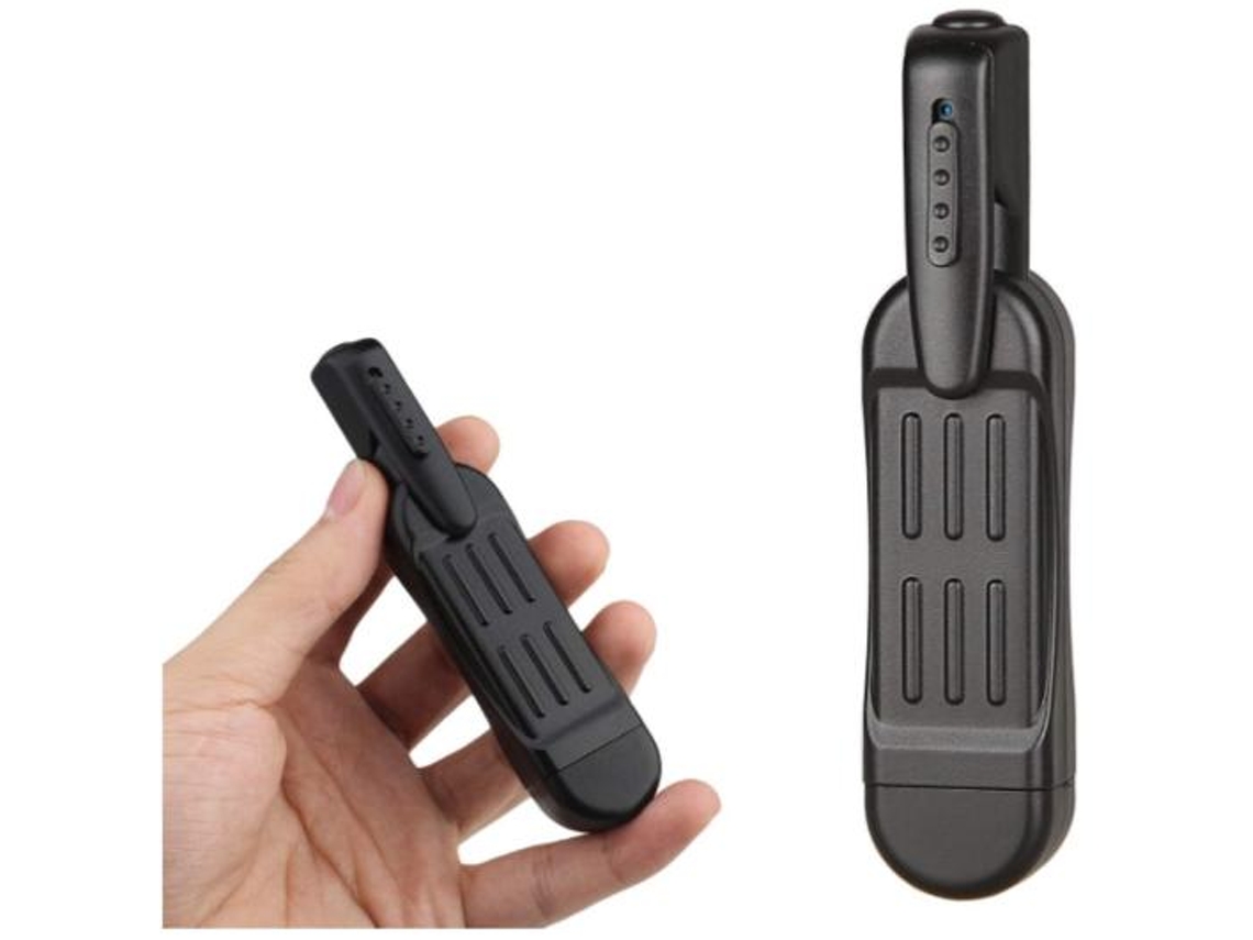 Caneta Mini Espiã 1080p Hd, Clip On Body, Câmera Oculta, Portátil De Vigilância, Envia Cartão De Memória 32gb Yizhood (preto)