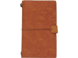 Caderno Patikil Vintage Retrô Em Couro Pu, Diário De Viagem E Agenda Recarregável, Marrom Claro