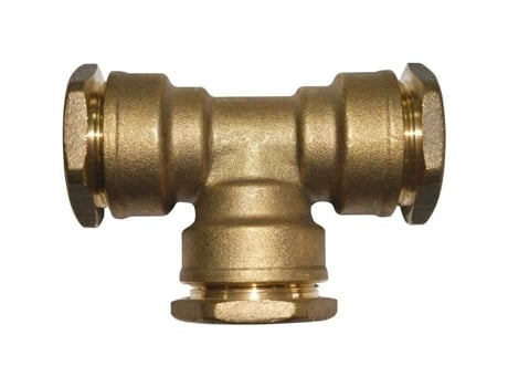 T De Fixação Boutte D 25 Mm Latão Comprimento De Encaixe 34 Mm Compressão