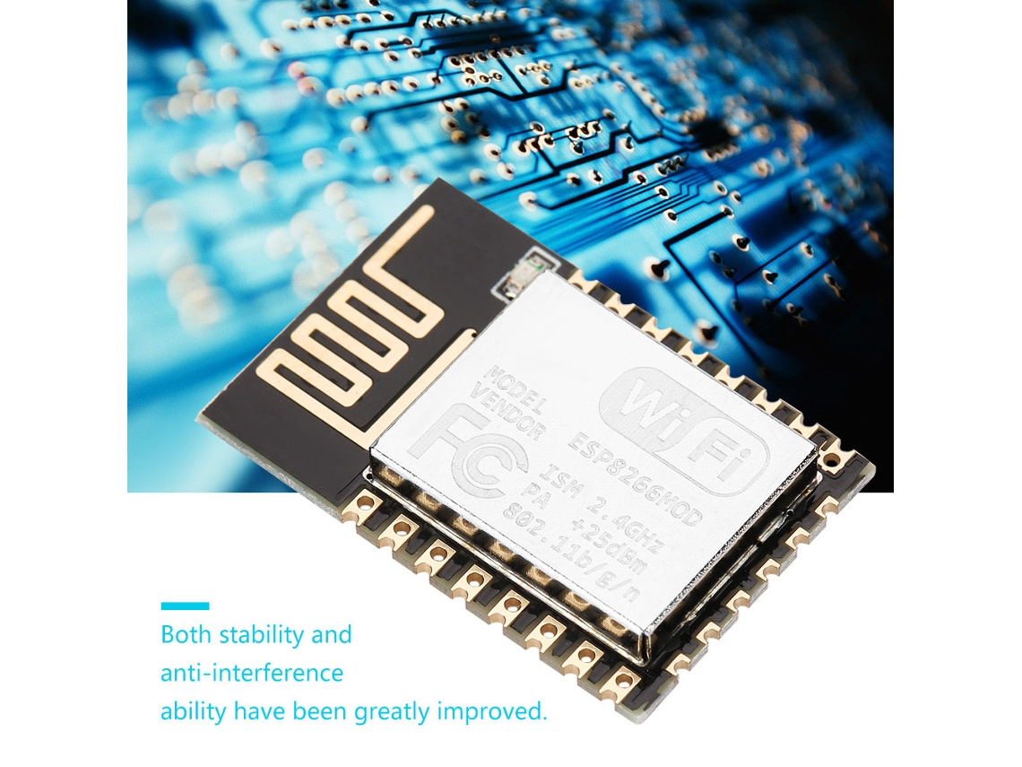 Módulo transceptor WiFi sem fio com porta serial Esp8266 Esp 12e (AP Sta)
