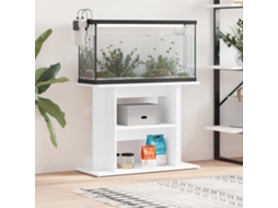 Vidaxl Suporte De Aquário 80x35x60 Cm Derivados De Madeira Branco
