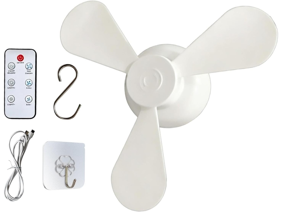 Ventilador De Teto Portátil Recarregável Com Luz, Summer Tool 4