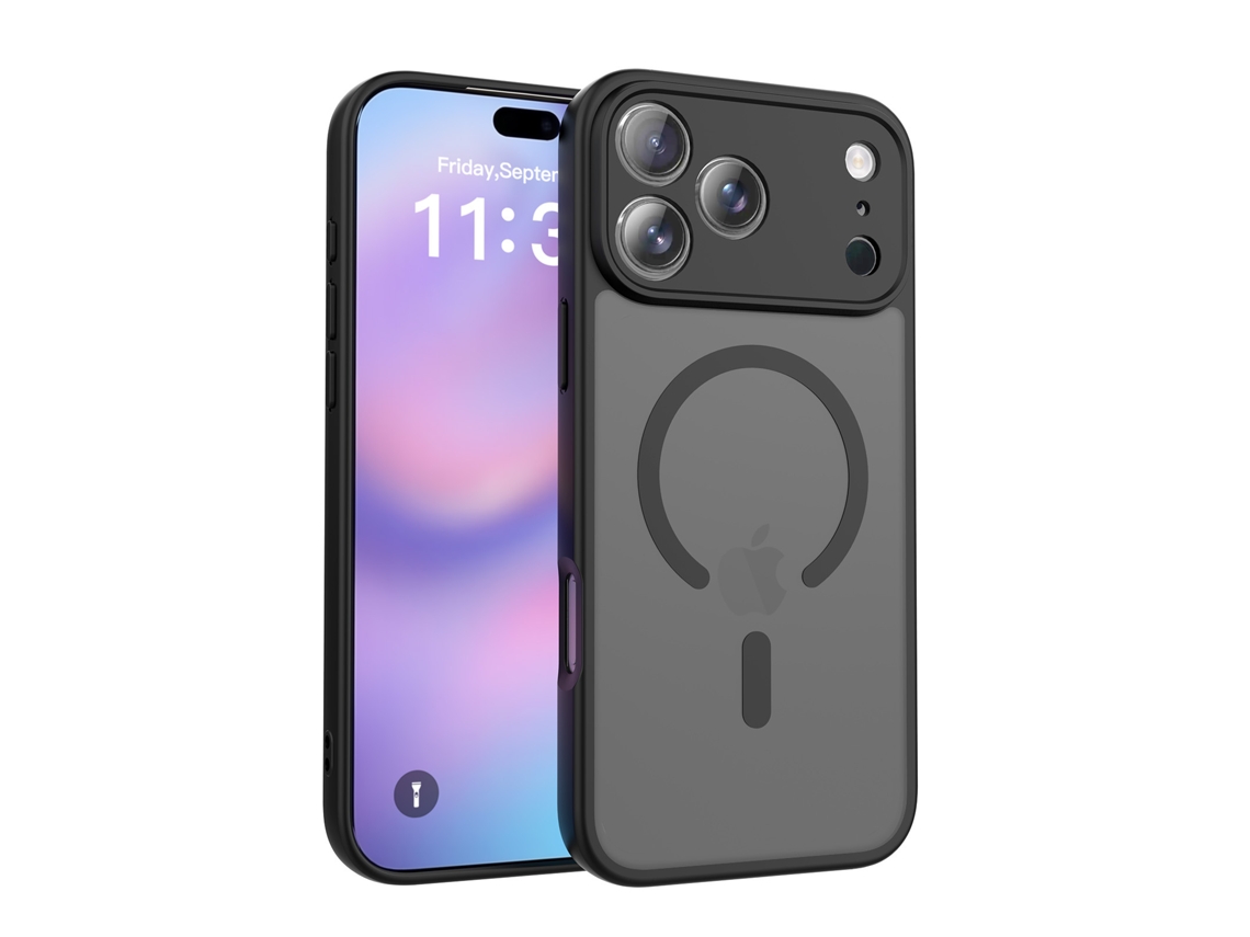 Capa Preta Para Iphone 18 Pro Com Recortes Precisos E Proteção Contra Quedas, Design De Encaixe Completo