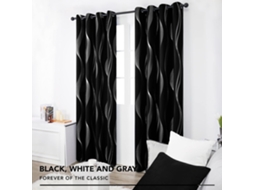 Cortina Blackout Térmica, Para Porta, Quarto E Sala, Ilhós, Privacidade, Conjunto 2 Peças, 132 X 213 Cm, Prateado