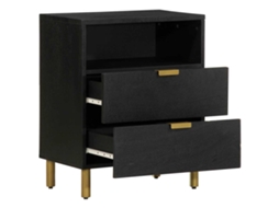 Maison Exclusive - Mesa De Cabeceira 50x33x62 Cm Derivados De Madeira Preto