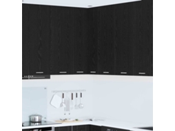 Vidaxl Armário Suspenso Carvalho Preto E Branco 57 X 57 X 100 Cm