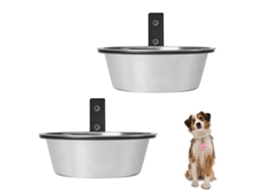 Tigela de Parede Dobrável para Cães, em Aço Inoxidável, para Alimentação e Água, Ideal para Animais de Estimação como Gatos AQUAFORGE