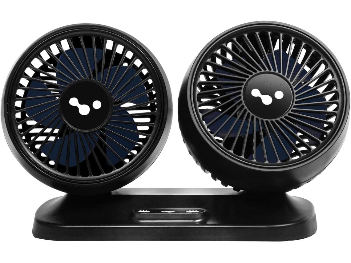 Ventilador Veicular Tipo Pescoço De Ganso, Silencioso, Preto, Com Usb