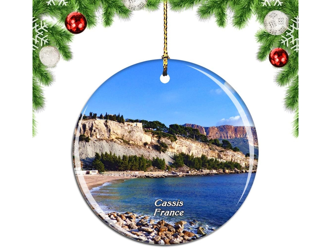 Frae Calanques Cassis Decoração Árvore Pendente Ornamento Coleção Viagem Cidade Lembranças