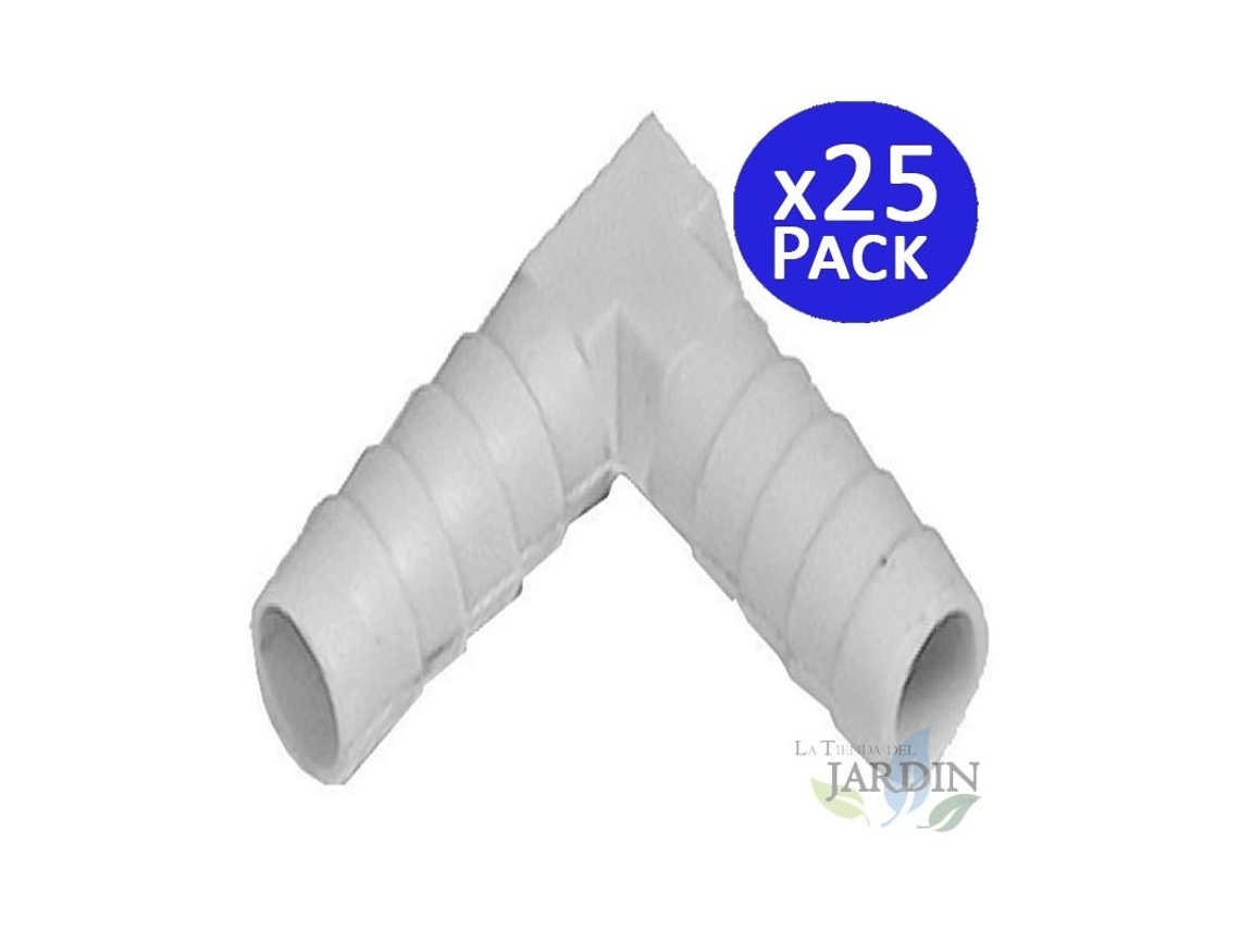 Codo 10mm para tuberia flexible (Pack 25) SUINGA