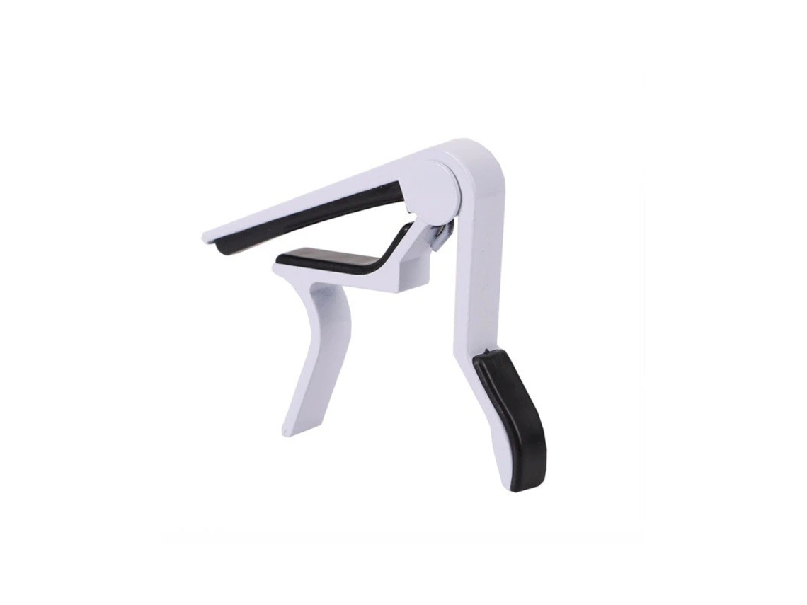 Capo Metálico Para Guitarra Com Mola  Branco*