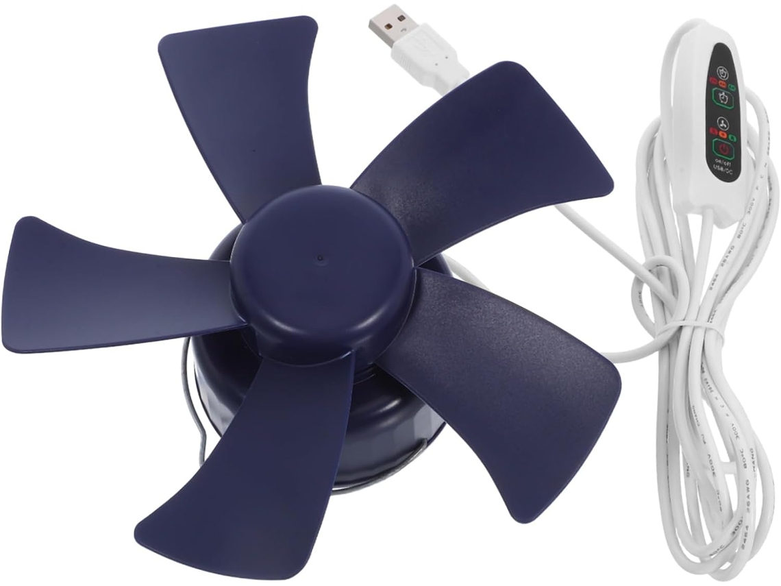 Ventilador De Teto Usb Compacto Para Quarto E, Com Timer