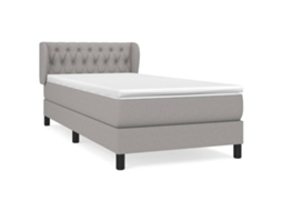 Box Spring Bed, Box Spring Beds Vidaxl Cinzeto Tecido (90 X 190 Cm)