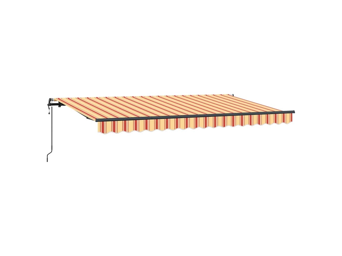 Conjunto 1 Toldo Retrátil Vidaxl Amarelo Tecido (400 X 200 Cm)