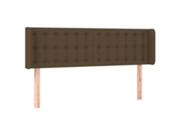 Cabeceira de Cama com Abas Tecido Castanho Escuro MAISON EXCLUSIVE (147x16x78 cm)