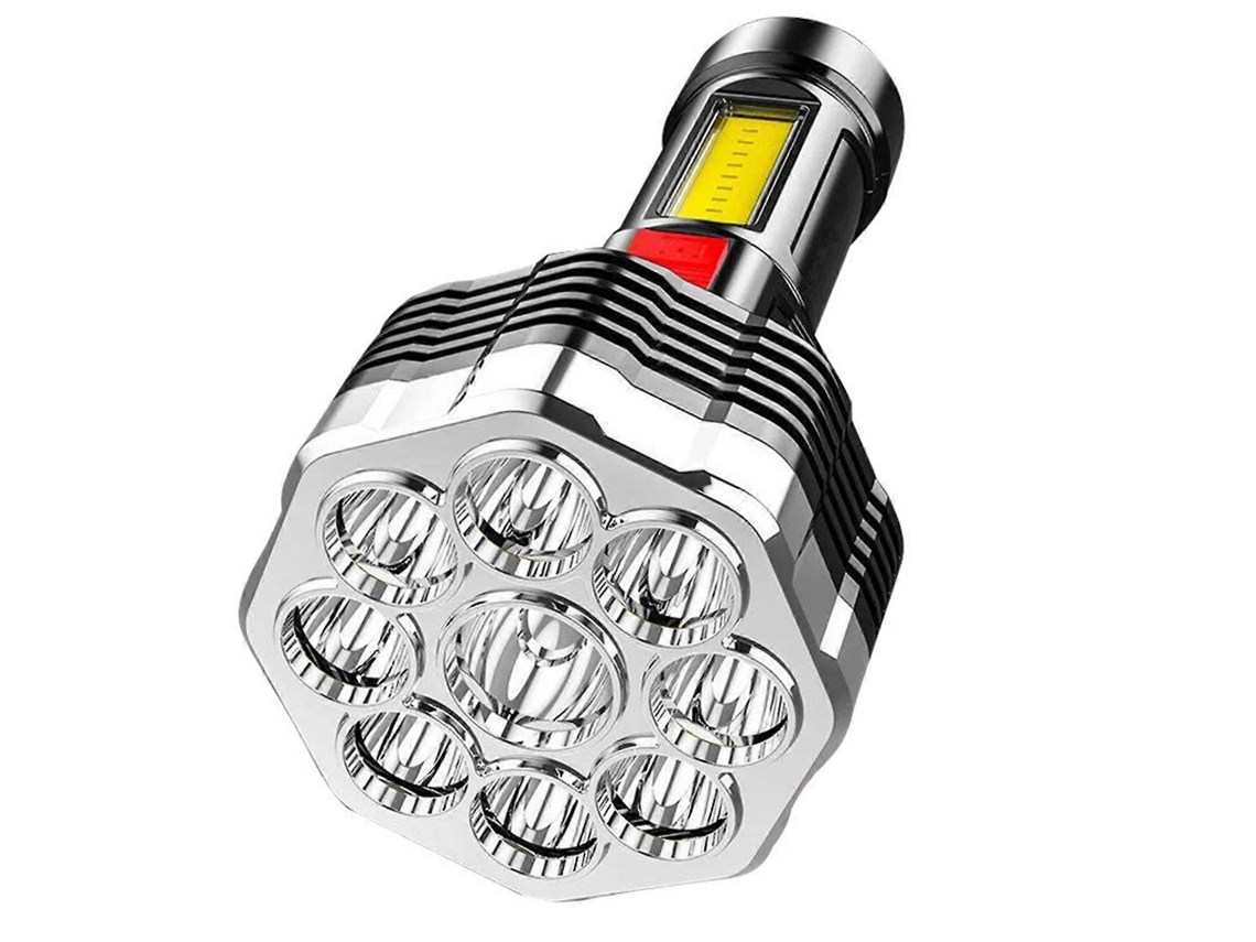 Lanterna Portátil Recarregável Com 9 Luzes, Fonte De Luz, Bateria Embutida, Holofote, Luz De Acampamento Ao Ar Livre Olysi Shop
