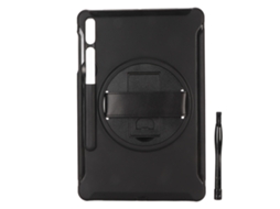 2026zentro-capa Protetora Para Galaxy Tab S9+x810 S7+ S7fe S8+ Com Pulseira E Suporte Anti-queda Preta
