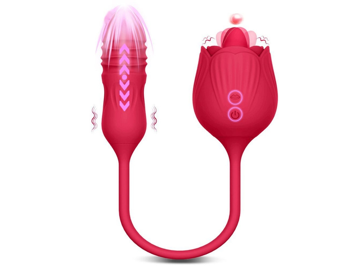 Vibrador Rosa Para Mulheres Estimulador De Sucção De Clitóris Vermelho