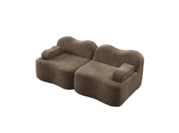 Sofá em L com armazenamento, chenille, 202x136x85cm, 120kg, para sala, montagem à esquerda ou direita ORBITRA COMMERCE